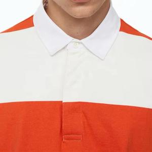 2025 hommes respirant nouveau Style polos manches longues avec contraste col rabattu Long Jersey tissu motif solide - Product Image 5