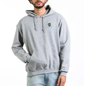 Sudadera con capucha bordada de Hip Hop pesada personalizada 100%, forro polar OEM con material de poliéster/algodón teñido liso para invierno - Product Image 1
