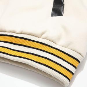 Veste universitaire Letterman vintage pour hommes, OEM, personnalisée, en cuir, chaîne de manches, chenille, broderie, bombardier, vol, baseball - Product Image 4