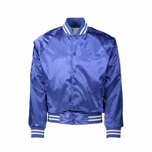 Rouge Haute Qualité Personnalisé Lettermen Satin Veste Nouvel Hiver Vintage Design Respirant Satin Tissu Solide Motif Hip Street Style - Product Image 3