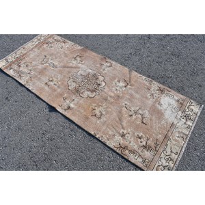 พรมขนสัตว์สีเบจสไตล์วินเทจขนาด26X67ฟุตงานปะติดแบบคลาสสิกขนาดใหญ่งานปะติดพื้นผิวแบบแอบสแตรกต์สำหรับตกแต่งห้องโถงห้อง - Product Image 4