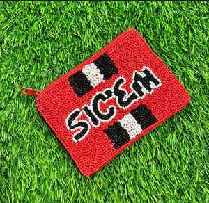 Attrayant ethnique vache garçon mot perlé argent maquillage porte-monnaie idéal pour les mini accessoires lors des douches nuptiales ou des événements festifs - Product Image 4