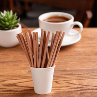 Pailles en bois jetables, pailles à boire en bois naturel, pailles écologiques compostables pour restaurant, café