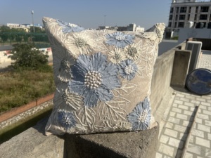 Decorative Bohemian 45x45 Cm Sofa Back Support Giraffe Embroidered Cotton Square Cushion Covers at Best Prices - Product Image 5