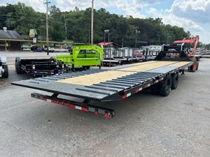 รถพ่วงไฮดรอลิกแบบคอห่าน ปี 2026 ขนาด 102x32 นิ้ว รับน้ำหนักได้ 24,000 ปอนด์ สำหรับขนส่งเครื่องจักรและงานก่อสร้าง - Product Image 5