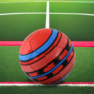 Balón de fútbol cosido a mano de cuero PU duradero de alta calidad, suministro de fábrica profesional con logotipo impreso para entusiastas del deporte - Product Image 3