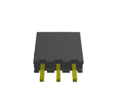 Connecteur de prise PCB SQT‑103‑01‑L‑S, 3 positions, 1 rangée, pas de 2,0 mm, composant carte-à-carte à angle droit, conforme RoHS - Product Image 4