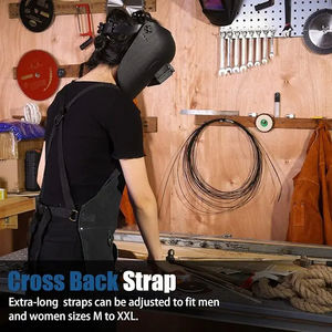 Cow Leather Welder Protective Welding Clothing Flame Retardant Welder Overalls Siam Welding Protective Overalls Welding <b>Apron</b> - Product Image 6