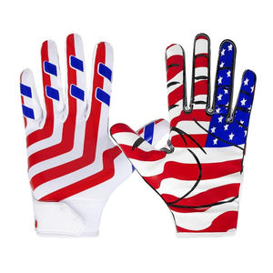 Guantes de receptor de fútbol americano de alto rendimiento Guantes de agarre deportivos de dedo completo duraderos para entrenamiento y partidos - Product Image 5