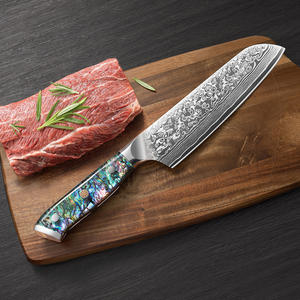 Venta al por mayor personalizado de alta calidad OEM ODM servicio profesional Damasco cuchillo de acero mango de clase alta Chef cuchillos de cocina - Product Image 4