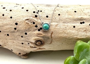 925 <b>Solid</b> Sterling <b>Silver</b> <b>Necklace</b> for Women Boho Style Handmade with Turquoise Gemstone Rhodium Plated Classic Jewelry Gift - Product Image 2