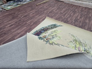 100% touffeté à la main personnalisé moderne luxe motif floral 1 pièce Fine coton boucle coupe écologique tapis amical pour animaux de compagnie pour - Product Image 6