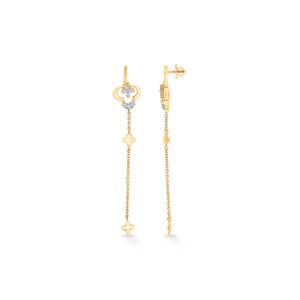 Aros Vintage de Oro de 18K NoorLine con Perlas de Ónix y Gotas de Moissanita para Bodas y Fiestas - Product Image 4