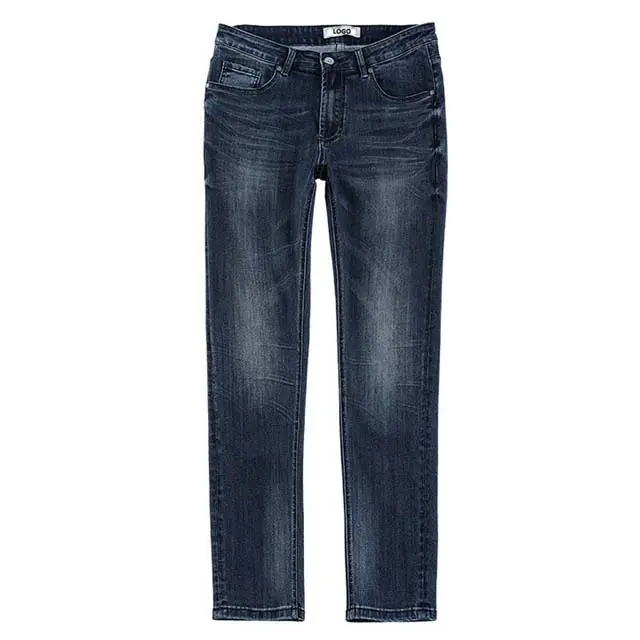 Kunden spezifische Herren Jeans Denim Hersteller Straight Casual Slim Fit Hosen Custom Logo Design Baumwoll material Man Jean Pant
