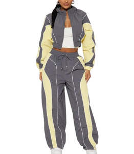 Ensemble de jogging et de course pour femmes, coupe-vent d'été en nylon, couleur unie, taille plus, couleur unie, best-seller - Product Image 1