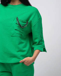 Women's Breathable Printed Tracksuits Set Custom Manufacturer's Cropped <b>Hoodie</b> Stack Sweatpants Distressed Zip <b>Maternity</b> Feature - Product Image 1