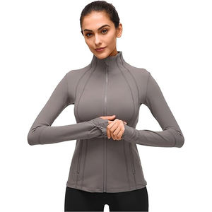 Veste légère à fermeture éclair intégrale pour femme, flexible, extensible, vêtements de yoga, confort doux, mélange de nylon et de spandex - Product Image 4