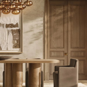 Table d'appoint minimaliste en bois de teck massif avec finition naturelle - Product Image 4