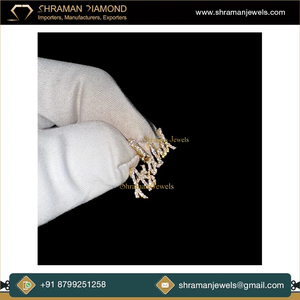 Iced Fine Jewelry's Custom Personalized 14K <b>Solid</b> <b>Gold</b> Pendant Dainty <b>Name</b> <b>Necklace</b> with Natural Diamond Engagement Gift Ideas - Product Image 2