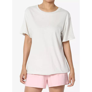 Haute qualité personnalisé hommes surdimensionné 100% coton T-Shirt uni couleur unie court col rond Long Jersey tissu lavé Techniques - Product Image 1