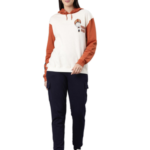 Élégant nouveau femmes Logo personnalisé grande taille 2 pièces ensemble respirant à capuche et joggeurs survêtement longs hauts pour l'hiver adultes - Product Image 1