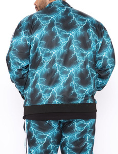 Ensemble de survêtement sportif deux pièces personnalisé OEM pour homme, grande taille, coupe-vent, respirant, avec logo sur mesure - Product Image 5