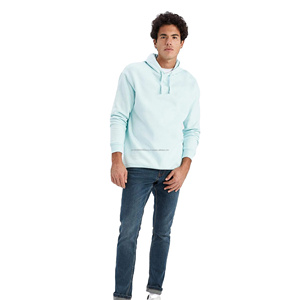 Sudadera con Capucha Térmica Casual de Invierno para Hombre, de Algodón y Poliéster con Forro Polar, Estampado de Logotipo Personalizado, Hombros Caídos - Product Image 1