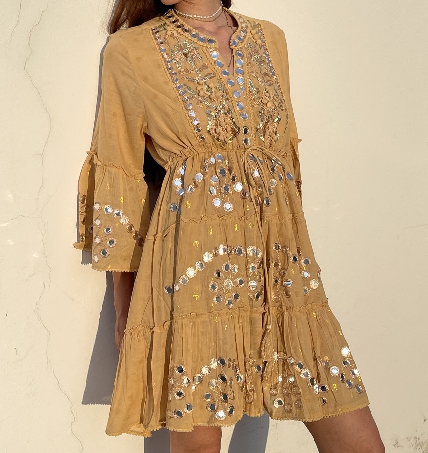 embroidered cutwork dress Creamsicle Cut Work Embroidered Dress main image 0