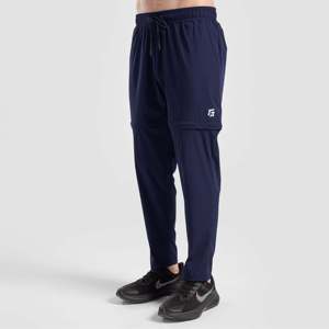 Tech Navy <b>Trousers</b> Slim Fit Regular Fashionable Linen Sports Wear Customizable Logo Zipper Decorations XL Lightweight Straight - Product Image 3