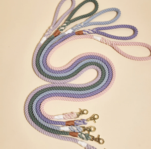 Purple Cotton Rope <b>Leash</b> for Dogs 5ft, Free Bandana Gift, Natural Dye Rope <b>Leash</b>, Dog Owner Gift Customized Colored Cotton - Product Image 3