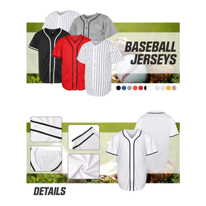 Camisetas de béisbol con impresión de logotipo personalizado, ropa de softbol en blanco de secado rápido, camiseta de softbol para hombres y mujeres, camiseta de béisbol sublimada - Product Image 2