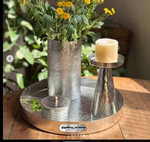 Tazón de metal para frutas, chocolate y nueces elegante para mesa de comedor y exhibición de fiesta de boda, presentación festiva de dulces - Product Image 4