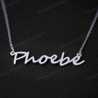 Pendentif personnalisé en moissanite avec nom en écriture cursive, en argent sterling 925, style hip-hop, serti pavé, cadeau unisexe, fabriqué en Inde