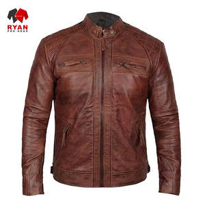 Chaqueta de Cuero para Hombre, Logotipo Personalizado, Color Sólido, Alta Calidad, Diseño Único, Tallas Grandes, Servicios OEM y ODM Disponibles - Product Image 1