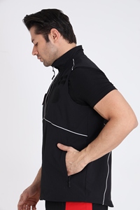 Unisex đa túi làm việc vest với đường ống phản chiếu thoáng khí căng không thấm nước Vải cho sử dụng ngoài trời và công nghiệp - Product Image 4