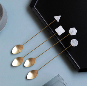 304 Customized Geometric Nordic Shape Metal Luxury Long Handle Tea <b>Coffee</b> <b>Spoon</b> in Wholesale Price - Product Image 6