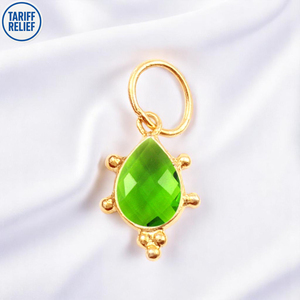 กำไลข้อมือลูกแพร์เพอริโดต์ขนาดเล็กแบบทำมือมีขั้วต่อโรเดียมและชุบทองสำหรับทำเครื่องประดับ-ราคาโรงงานสั่งซื้อจำนวนมาก - Product Image 1