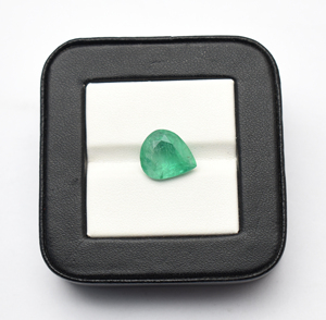 ลูกแพร์ zambian มรกต, ตัดมรกต unheated, มรกตสีเขียวสดใส, อัญมณี, จี้มรกต, ลูกแพร์ตัดมรกต13X11มม. 4.85 CTS - Product Image 5