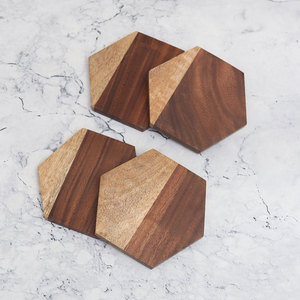 Sous-verres en bois faits à la main en gros pour la décoration intérieure pour tasses à thé sous-verres de table en vrac, tapis à boissons pour boissons chaudes et froides - Product Image 1