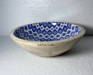 ชามไม้ธรรมชาติพร้อมพิมพ์เคลือบสติกเกอร์เคลือบทรงกลมชามเสิร์ฟชามตกแต่งคุณภาพระดับพรีเมียม - Product Image 6