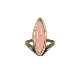 Bague en argent sterling 925 faite à la main plaqué or 18 carats rhodium noir marquise rhodochrosite pierre naturelle pour les fêtes de mariage - Product Image 3