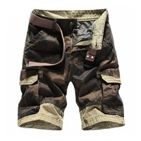 Shorts cargo unis pour hommes, taille haute, fermeture boutonnée, respirants, style urbain, longueur bermuda, en toile, séchage rapide