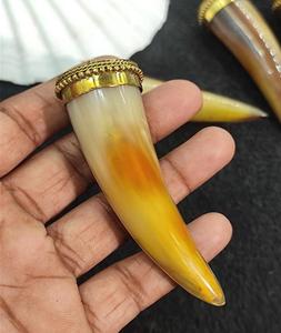 Colgante de hueso de camello de alta calidad hecho a mano Natural con trabajo de latón de la India F s i joyería de hueso de búfalo regalo de Navidad - Product Image 4