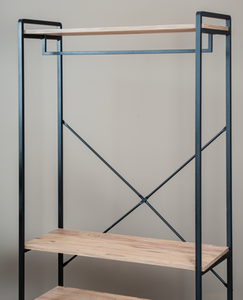 open closet garment rack clothes rack with shelves industrial garment rack metal <b>frame</b> wardrobe freestanding clothes rack c - Product Image 2