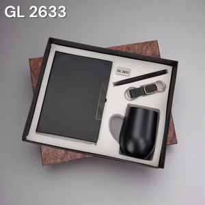 Ensemble cadeau d'affaires de luxe pour femmes d'affaires, tendance 2026, 3 pièces, logo personnalisé, tasse à vide en métal et cuir, promotionnel - Product Image 3