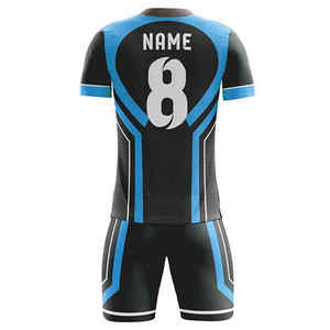 ชุดเล่นฟุตบอลสำหรับทุกเพศชุดทีมผ้าเจอร์ซีย์ผ้าโพลีเอสเตอร์100% แบบสั่งทำ - Product Image 3