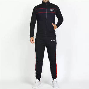 Productos más vendidos Hombres Jogging Ropa deportiva Chándal Nueva llegada Logotipo personalizado Chándales con cremallera en blanco - Product Image 1