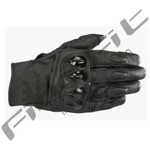 Protección de guantes de moto de alta resistencia con logotipo personalizado Guantes de dedo completo de motocicleta de carreras de cuero genuino - Product Image 2