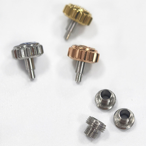 Corona de Reloj de 6mm, Dorada, de Acero Inoxidable, Atornillable con Tubo, para Reparación de Cajas de Relojes Mecánicos, Repuesto - Product Image 3