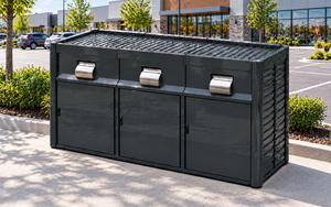 Îlot de gestion des déchets en acier inoxydable écologique de 1100 L en 3 parties, fabriqué par un fabricant turc - Product Image 2